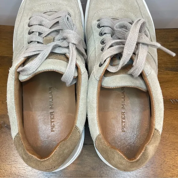 Peter Millar | Vantage Suede Shoes - Beige Tan ; Mens 8