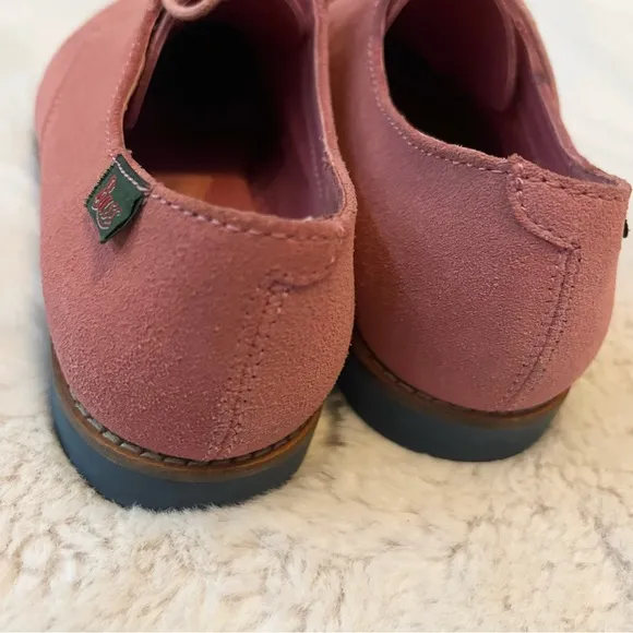 Pink Suede Lace-Up Shoes G.H. Bass Ely 2 desert rose