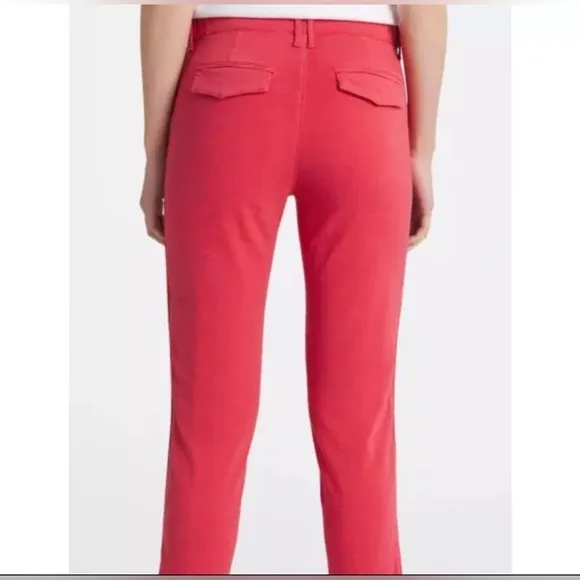 Pistola X Revolve Erin High Rise Utility Crop Straight Leg Pant In Hibiscus NWT