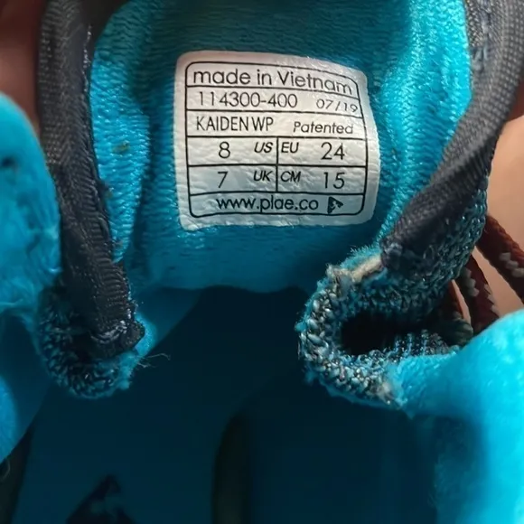 Plae Kaiden Hiking Waterproof Boots size 8