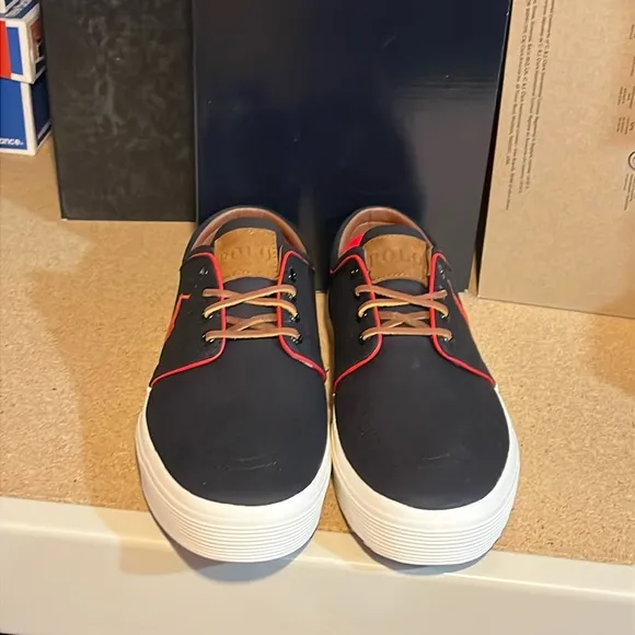 Polo Ralph Lauren Faxon Low Boat Deck shoes sneakers new black Mens Size 12