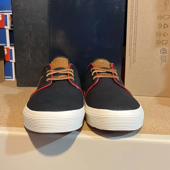 Polo Ralph Lauren Faxon Low Boat Deck shoes sneakers new black Mens Size 12