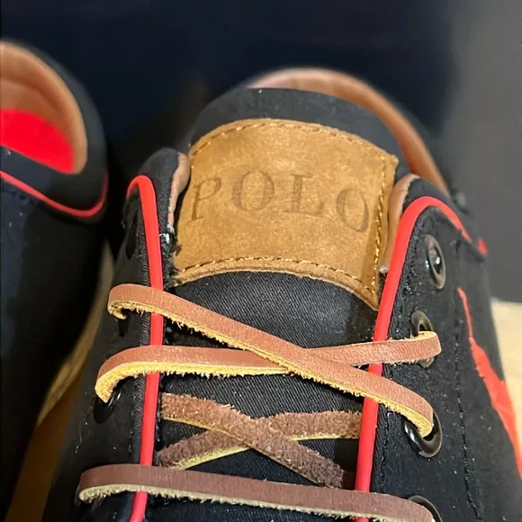 Polo Ralph Lauren Faxon Low Boat Deck shoes sneakers new black Mens Size 12