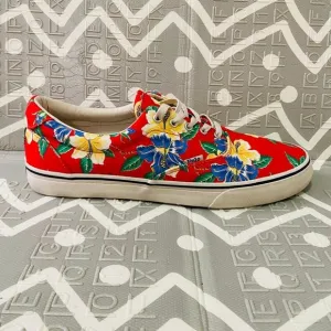 Polo Ralph Lauren floral print boat sneakers shoes