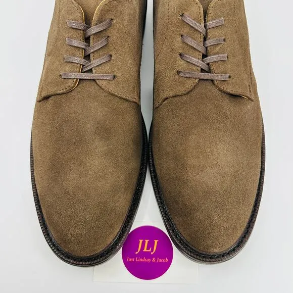 Polo Ralph Lauren Men's Asher Derby Brown Suede Lace Up Oxford Shoes Size 10.5