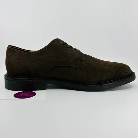 Polo Ralph Lauren Men's Asher Derby Brown Suede Lace Up Oxford Shoes Size 10.5