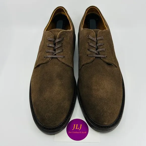Polo Ralph Lauren Men's Asher Derby Brown Suede Lace Up Oxford Shoes Size 10.5