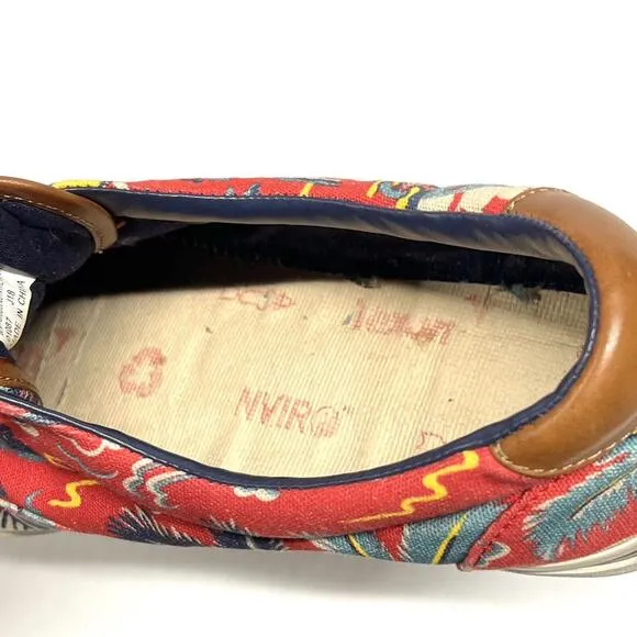 POLO Ralph Lauren THORTON III Hawaii Aloha Red Boat Shoes Mens Sz 13D NO INSOLES