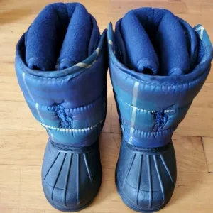 Polo Ralph Lauren Toddlers Size 5 Navy Plaid Hamil Ten Winter Boots