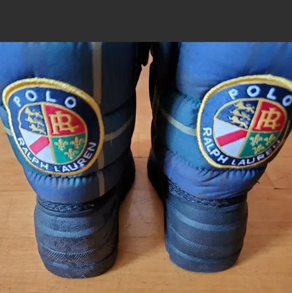 Polo Ralph Lauren Toddlers Size 5 Navy Plaid Hamil Ten Winter Boots
