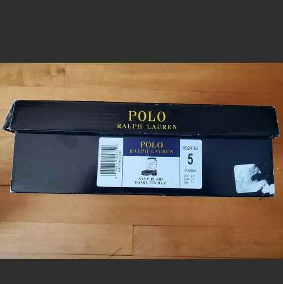 Polo Ralph Lauren Toddlers Size 5 Navy Plaid Hamil Ten Winter Boots