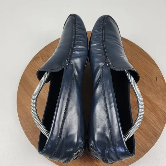 Prada Blue Patent Leather Driving Loafers Mens Size US 9 EU 42