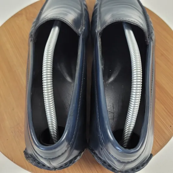 Prada Blue Patent Leather Driving Loafers Mens Size US 9 EU 42