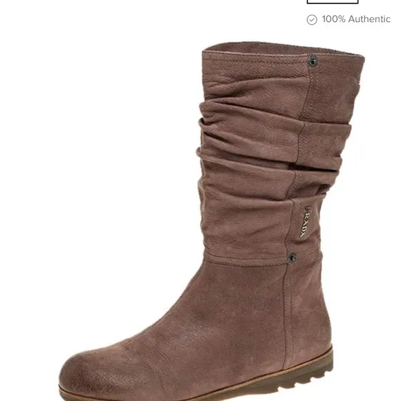Prada Brown Winter Boots with Suede Finish