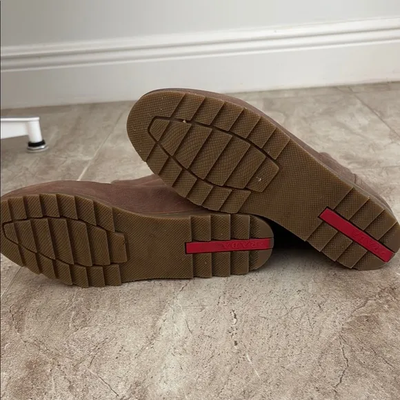 Prada Brown Winter Boots with Suede Finish