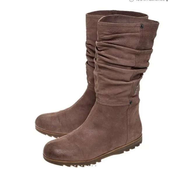 Prada Brown Winter Boots with Suede Finish