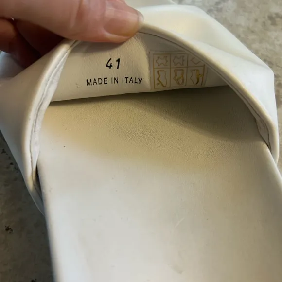 Prada White Slide Sandals