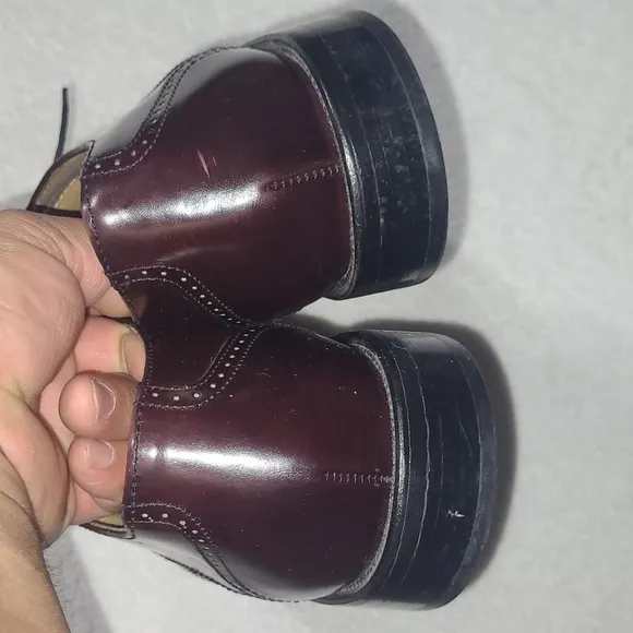 Pronto Uomo Dark Burgundy Leather Wingtip Dress Shoes Size 10W