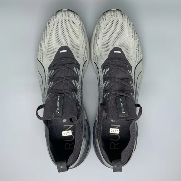 Puma Electrify Nitro 3 Knit Coal Concrete Gray Running Shoes 379084 Men's Sz 13