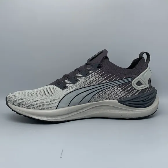 Puma Electrify Nitro 3 Knit Coal Concrete Gray Running Shoes 379084 Men's Sz 13
