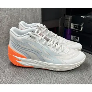 Puma MB.02 LaMelo Ball Melo New Basketball Shoes Platinum Gray Mens Size 12