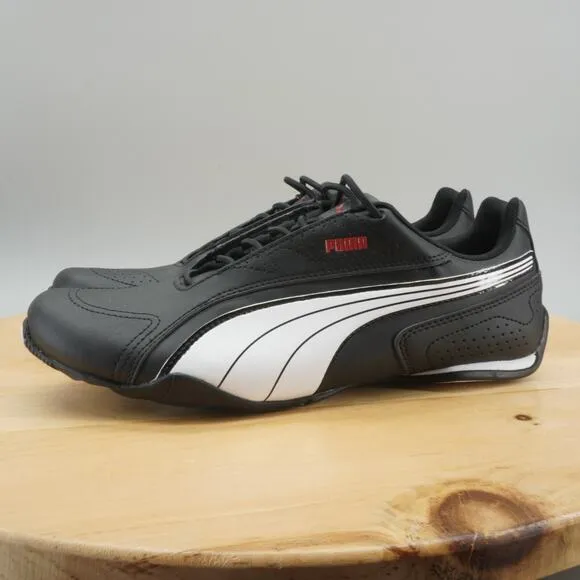 Puma Redon Bungee Mens Size 8.5 Shoes Black White Driving Athletic Sneakers NEW