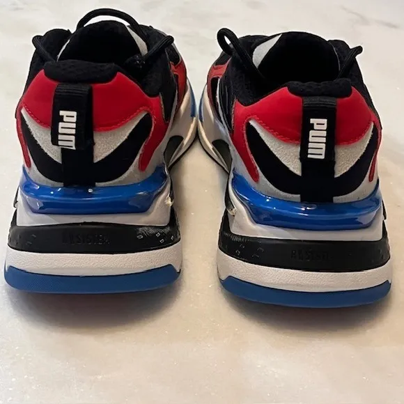 Puma RS-Fast Running Shoes Lightweight Cushioned Sneakers Black Red Blue Size 8
