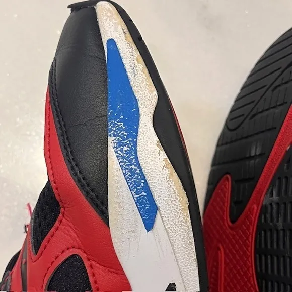 Puma RS-Fast Running Shoes Lightweight Cushioned Sneakers Black Red Blue Size 8