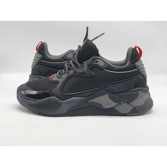 Puma RsX Batman Jr Boys Black Sneakers Shoes 38308301 Size 7C