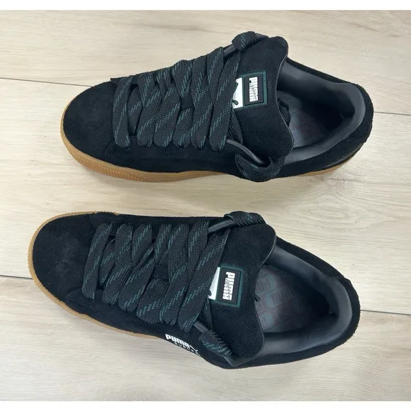 Puma Suede Xl Flecked Lace Up Mens Black Sneakers size 11.5 Shoes 39809401