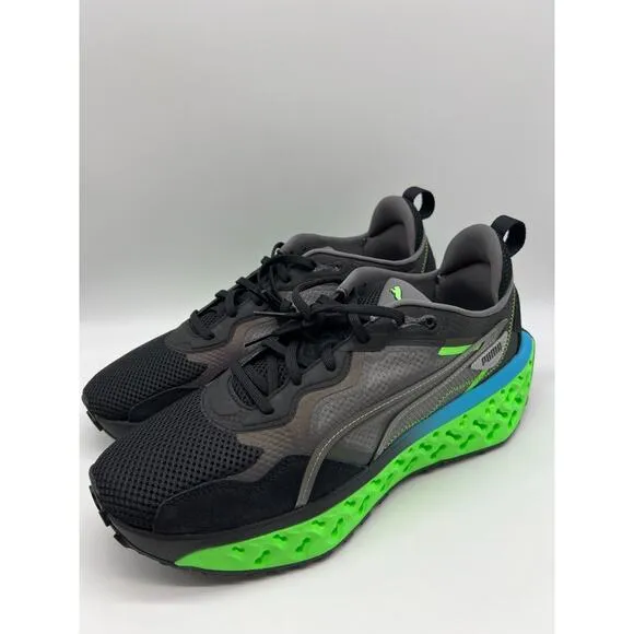 Puma Xetic Sculpt Beyond Running Shoes Black Green 387658-02 Mens Size 11