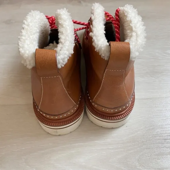 rag &amp; bone Compass Boots 39.5 EU 9.5 US Women's Shearling Leather Hiking Boots