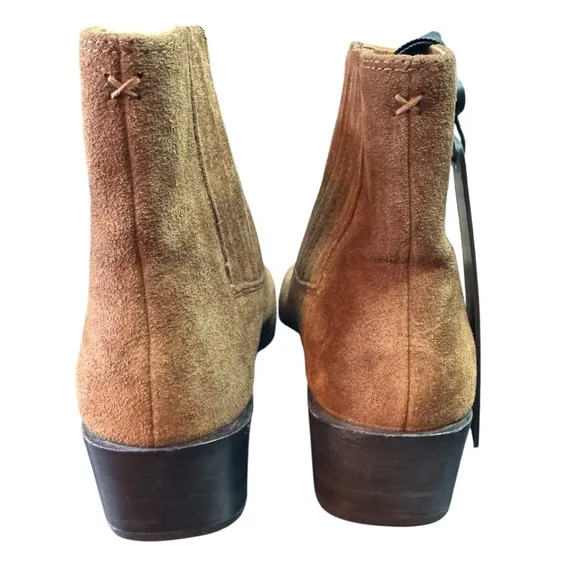 Rag &amp; Bones ICON Rover Chelsea Boots Almond Toe Leather Suede Shoes Size 38 US 8