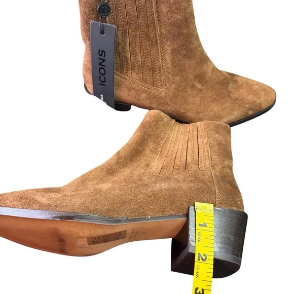 Rag &amp; Bones ICON Rover Chelsea Boots Almond Toe Leather Suede Shoes Size 38 US 8