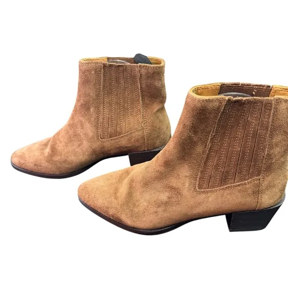 Rag &amp; Bones ICON Rover Chelsea Boots Almond Toe Leather Suede Shoes Size 38 US 8