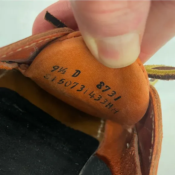 Ralph Lauren Black Label Made in USA Colorblock Boat Shoes in Orange  9.5 D