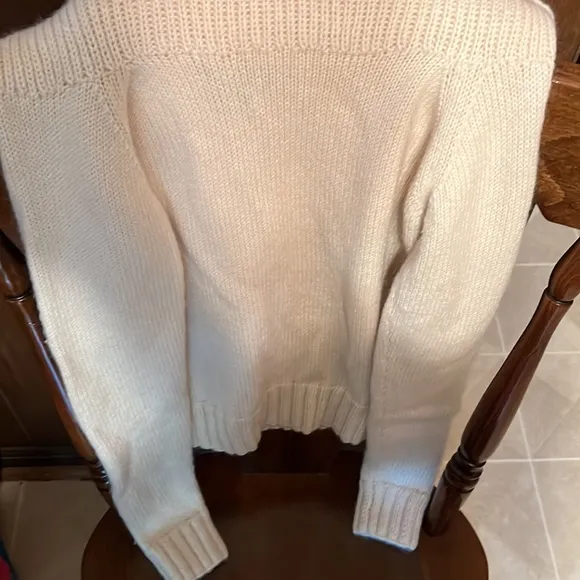 Ralph Lauren Off-the-Shoulder Cream Sweater| Medium