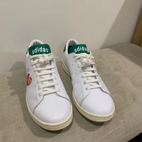 RARE Adidas Stan Smith X Human Made Mens Shoes Leather Sneakers White Size 10.5
