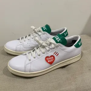 RARE Adidas Stan Smith X Human Made Mens Shoes Leather Sneakers White Size 10.5