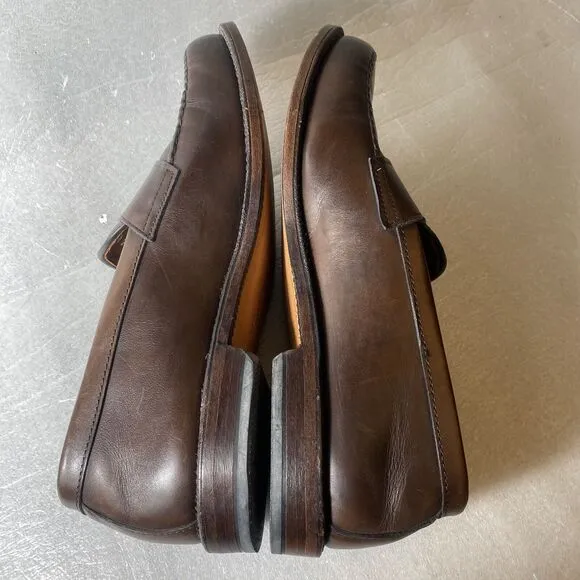 RARE Allen Edmonds Patriot Men's 10.5 3E Brown Slip On Penny Loafer Shoes USA