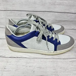 Rare‎ Emporio Armani 11.5 US mens White Navy Blue Gray suede shoes