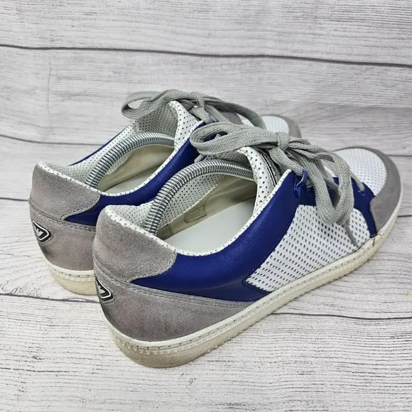 Rare‎ Emporio Armani 11.5 US mens White Navy Blue Gray suede shoes