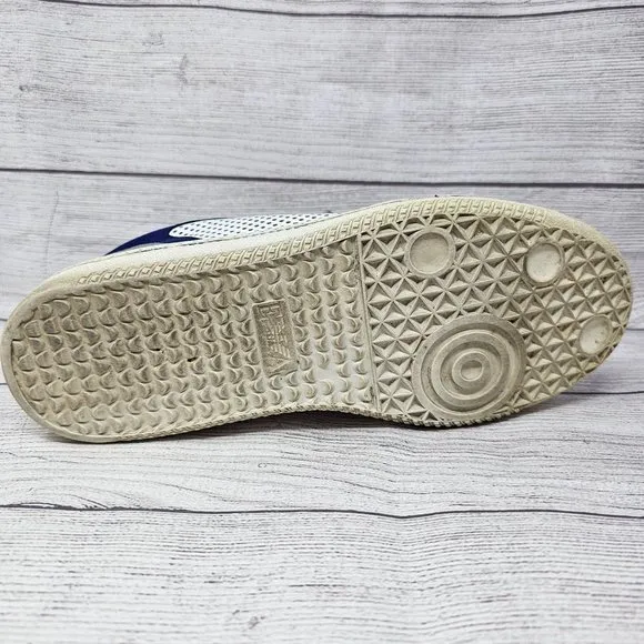 Rare‎ Emporio Armani 11.5 US mens White Navy Blue Gray suede shoes