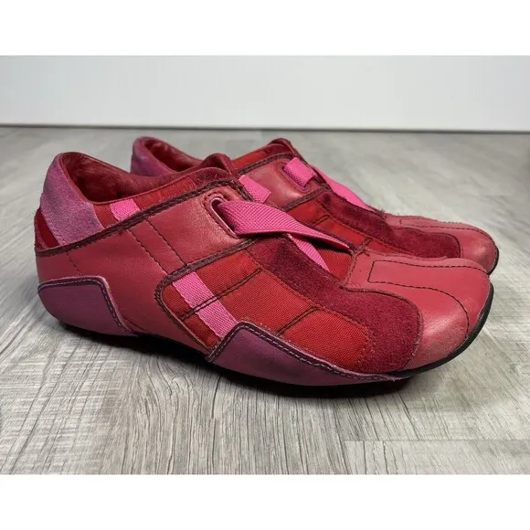 RARE Vtg Diesel Archive Pink Suede Trainers Shoes Sneakers Bellatrix Women 7.5 D