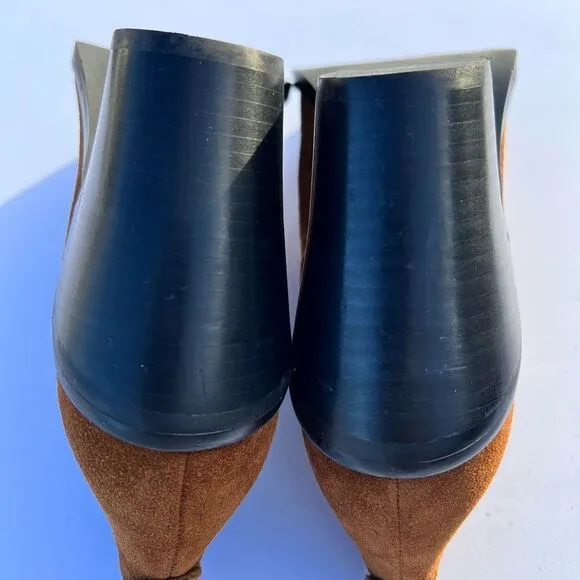 Rebecca Minkoff Seiji Notched Suede Ankle Boots Size 10