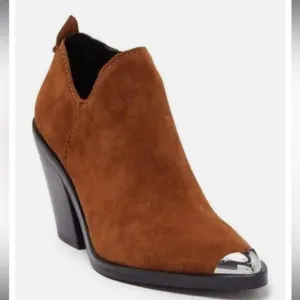 Rebecca Minkoff Seiji Notched Suede Ankle Boots Size 10