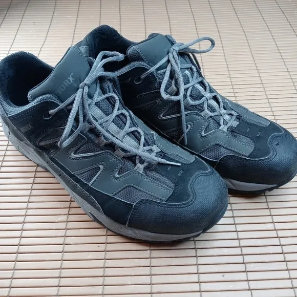 Red Wing Worx Shoes Men's 5010 Athletic  Steel Toe Low Cut Grey black, Sz  14. 2
