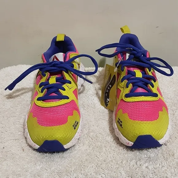 Reebok Exocage Athletic Running Shoes Ortholite AR1667 Girl's 13.5 Nwob.