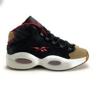 Reebok Men's Question Mid Black Flared Gray Basketball Shoes H00847 Size 8.5