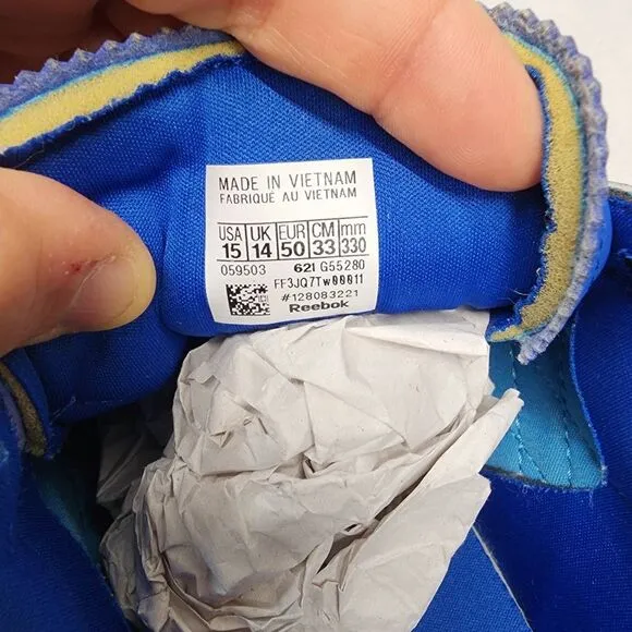 Reebok Size 15 Legacy AZ Always Blue Athletic Trainer Shoes